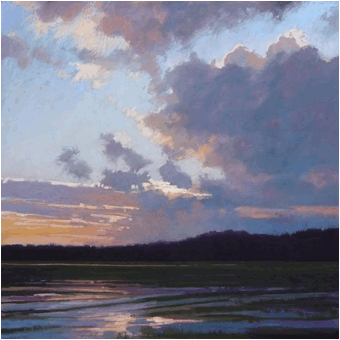 Fanfare by Liz Haywood-Sullivan, pastel painting, 24 x 24.